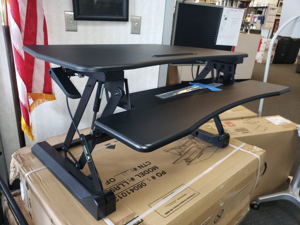 Lorell SittoStand Gas Lift Desk Riser, Black Laber's Furniture
